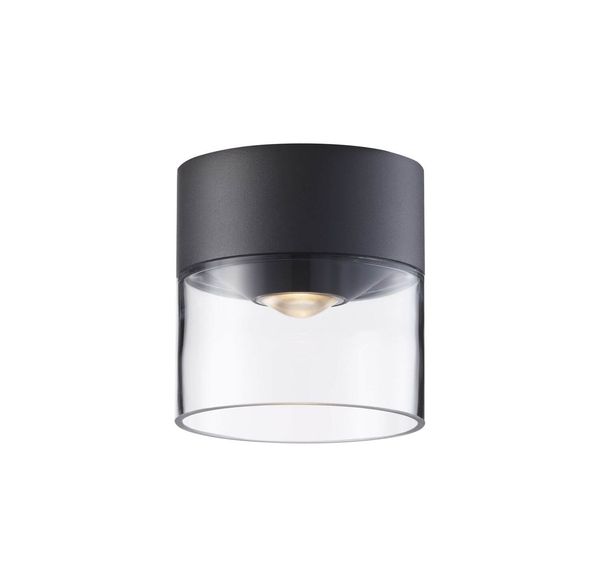 LCD Deckenleuchte LED Graphit 6W Warmweiss IP65 11x11cm 5068