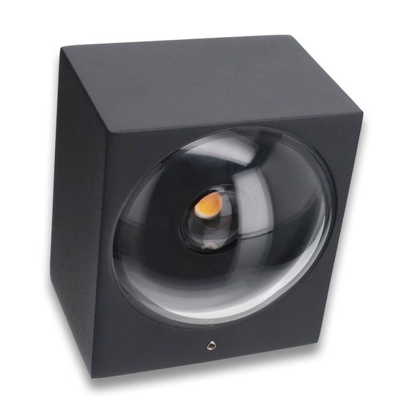 LCD Up & Down Wandleuchte LED 2fach Graphit 2x6,25W Warmweiss IP65 12x11x12cm 5085
