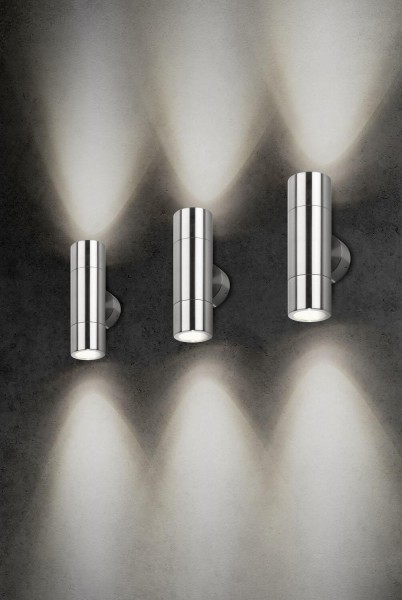 LCD Up & Down Wandleuchte Edelstahl 2xGU10 IP65 20x7x9cm 5121