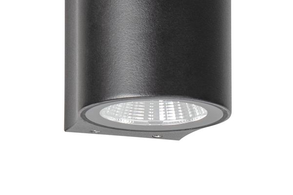 LCD Up & Down Wandleuchte LED 2fach Graphit 2x7W Warmweiss IP65 20x6x7cm 5130