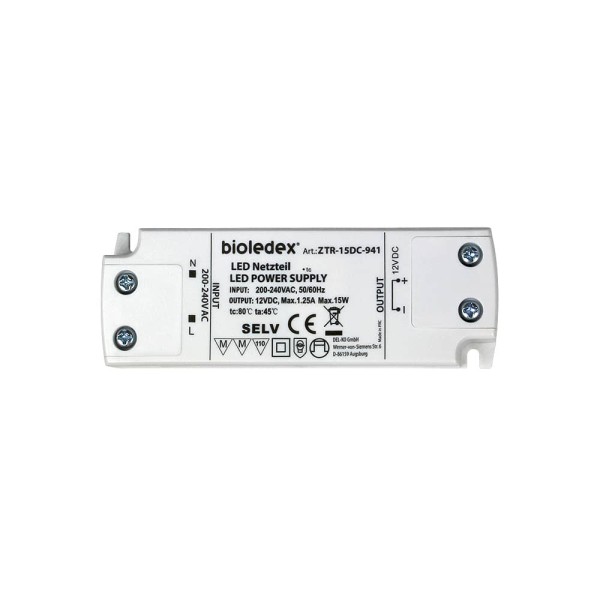 Bioledex 15W 12V DC LED Transformator Konstantspannung