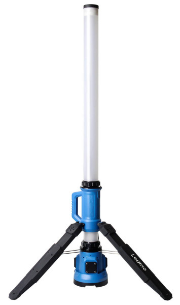 Ledino LED-Strahlersäule 60W Arbeitsleuchte Rath H60, 5400lm, Akku + 230V für Bau, Renovierung tageslichtweiss