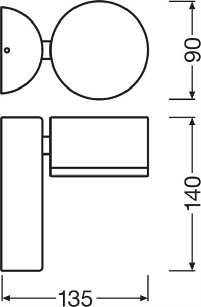 Ledvance Outdoor Facade Spot 8W 3000K IP54 LED Designleuchte Outdoor 4058075074712