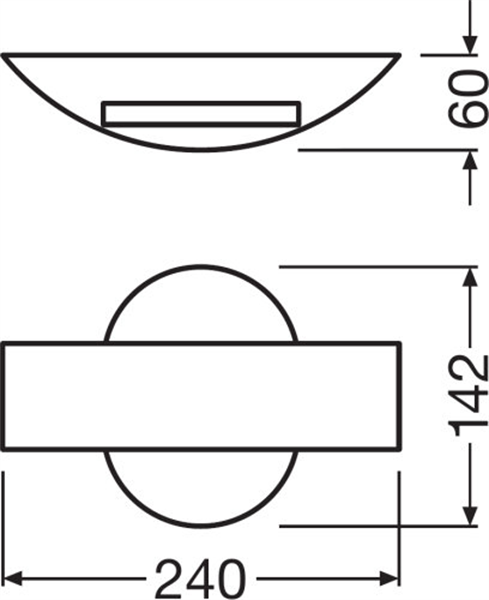 Ledvance Outdoor Facade Belt 11W 3000K IP54 LED Außenwandleuchte rund schwarz 4058075074972