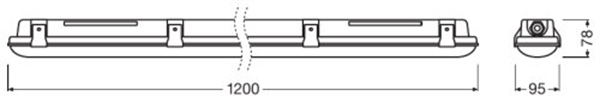 Ledvance Damp Proof LED 120cm 39W Tageslichtweiss IP65 4058075079854