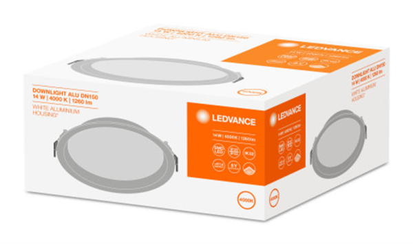 Ledvance Downlight Alu 150 14W 4000K IP44/Ip20Wt 4058075091450