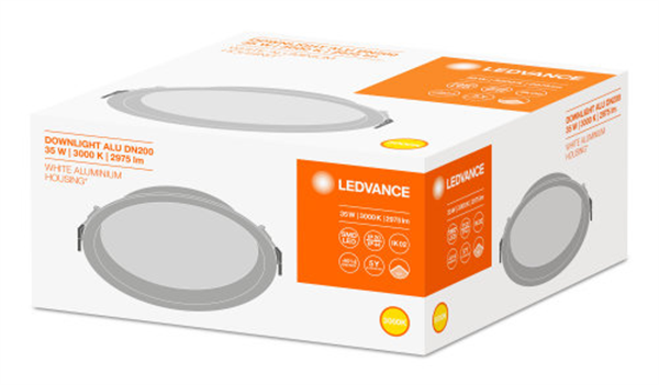 Ledvance Downlight Alu 200 35W 3000K IP44/Ip20Wt 4058075091559