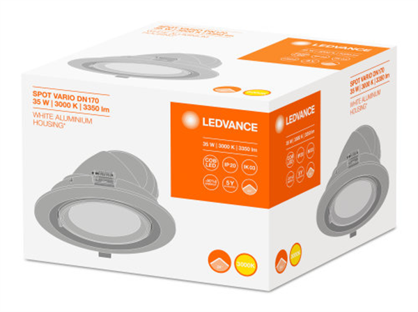 Ledvance Spot Vario 170 35W 3000K 24Deg LED Einbauleuchte