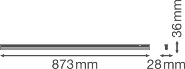 Ledvance Linear Compact Switch 900 12W 4000K LED Leuchte Mit Schalter 4058075106215