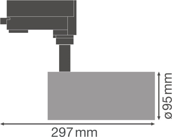 Ledvance TRACKLIGHT SPOT D95 55W 55W 3000K 90RA NFL schwarz LED Schienenleuchte 4058075113640