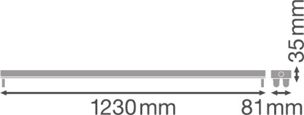 Ledvance Linear Housing T8 LED 1200 2Xtube Leuchtengehäuse G13 4058075144422