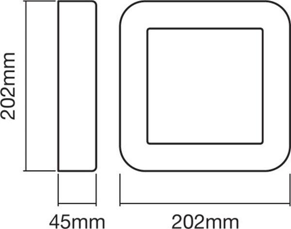 Ledvance Endura STYLE 13W Eckige LED Außenleuchte schwarz IP44 4058075205253