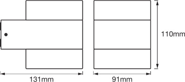 Ledvance Endura Style Updown Puck 13W LED Außenleuchte IP44 wasserfest schwarz 4058075205567