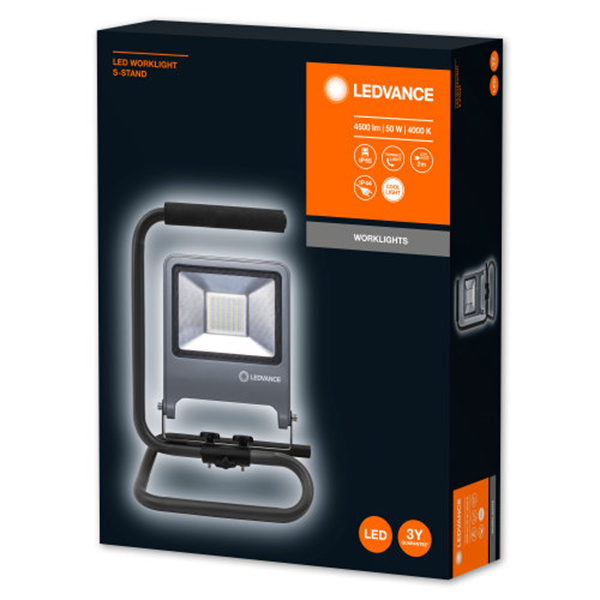 Ledvance Worklights S-Stand 50W 4000K Mobiler LED Baustrahler 4058075213876