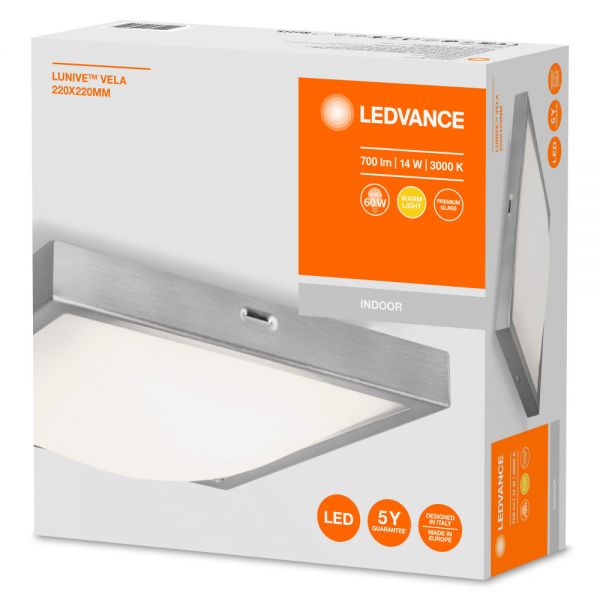 Ledvance LED Decken-/Wandleuchte Lunive universell 220X220 14W 3000K