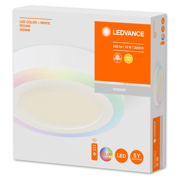 LEDVANCE Anbauleuchte LED COLOR +WHITE RD 200 mm 19W 4058075227590