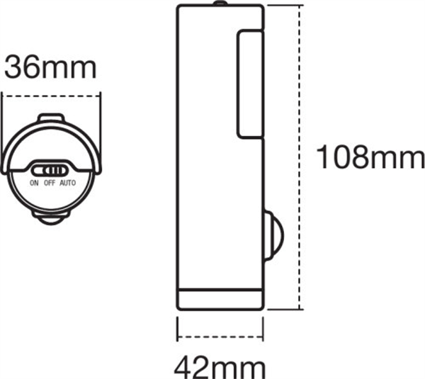 Ledvance Nightlux Torch Weiss LED Nachtlicht 4058075260696