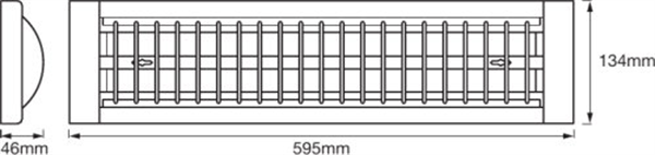 Ledvance LED Office Line Grauid Dim 600Mm 25W 4000K LED Pendelleuchte Dimmbar 4058075271548