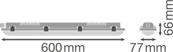 Ledvance Damp Proof Value 600 9W 4000K IP65 4058075300705
