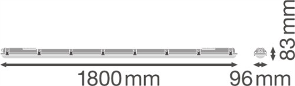 Ledvance Damp Proof Value 1800 34W 4000K IP65
