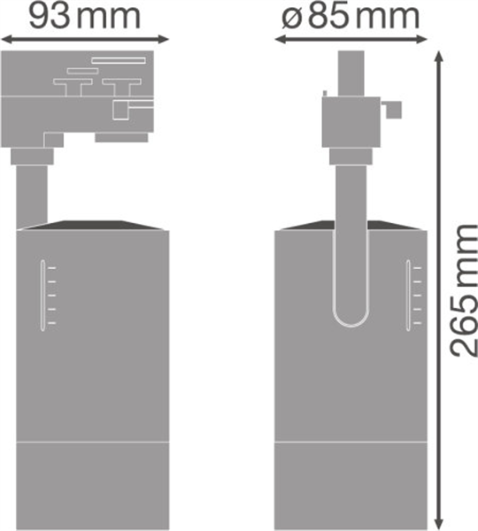 Ledvance Tracklight Spot Zoom Dim D85 25W 4000K 97R LED Schienenstrahler Dimmbar 4058075335783