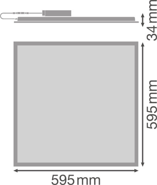 Ledvance Panel Value DALI 600 Ugr<19 36W 3000K Deckenleuchte Dimmbar