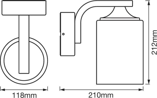 LEDVANCE Außenleuchte ENDURA Classic Lantern Cylinder E27 WD 4058075392625
