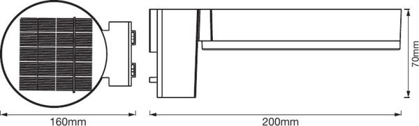 LEDVANCE LED Außenleuchte ENDURA Style SOLAR SINGLE CIRCLE Wall 6W schwarz 4058075392762