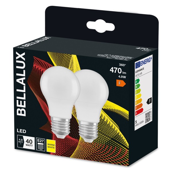 BELLALUX LED Lampe CLASSIC A E27 4,9W 470Lm warmweiss 2700K