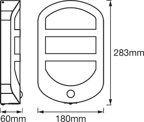 LEDVANCE LED Außenleuchte ENDURA Style PLATE Wall Sensor 12,5W 4058075477872