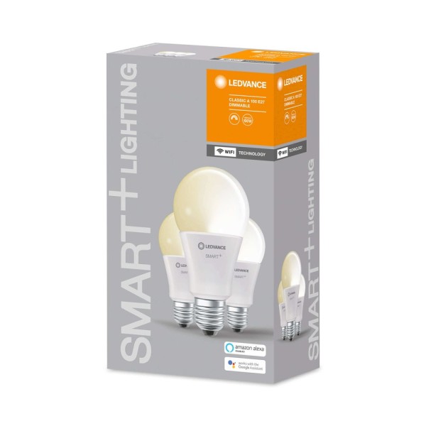 3er-Pack LEDVANCE LED Lampe SMART+ dimmbar 100 14W warmweiss E27 Appsteuerung