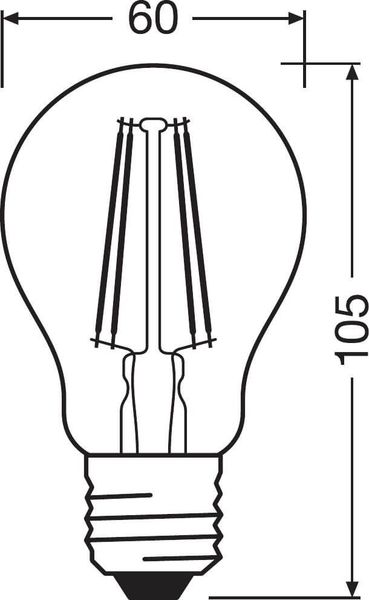 LEDVANCE LED Lampe SMART+ Filament dimmbar 44 6W warmweiss E27 Bluetooth