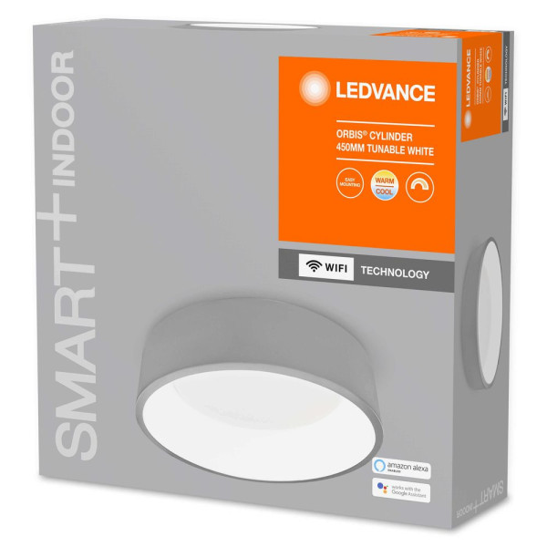 LEDVANCE LED Leuchte ORBIS SMART+ Tunable White Cylinder 450 grau Appsteuerung 4058075486584