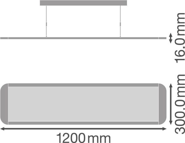 LEDVANCE Pendelleuchte LED Panel Direct/Indirect 120cm UGR19 DALI 36W 4000K