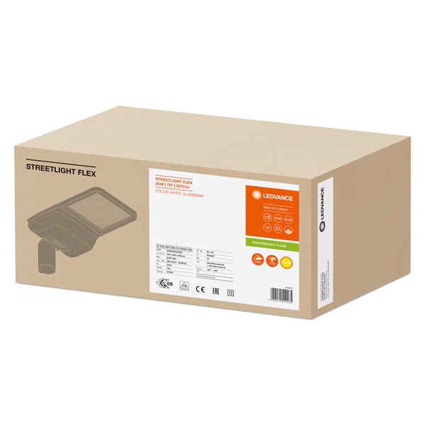 LEDVANCE Streetlight LED Flex Small Straßenausleuchtung 727 2700K 25W warmweiss 25x145° IP66 4058075552265