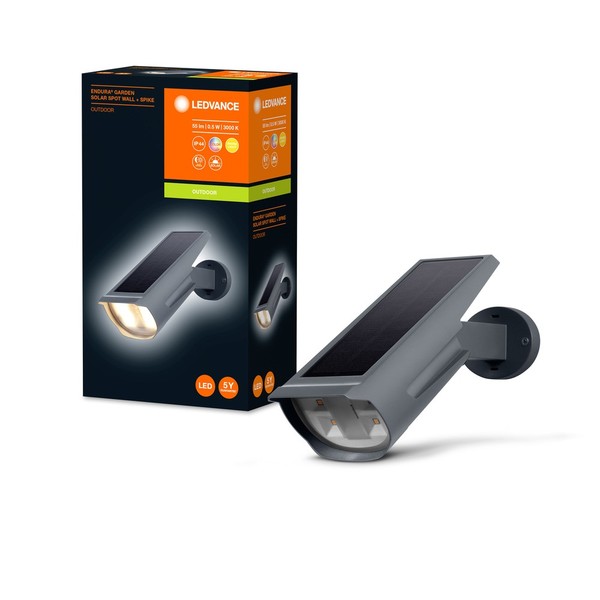 LEDVANCE Endura Garden SOLAR LED Wandleuchte 30cm 0,5W warmweiss Dämmerungssensor IP44 dunkelgrau 4058075564169