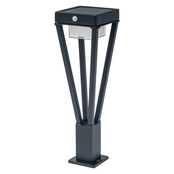 LEDVANCE SMART+ Endura Style SOLAR LED Wegeleuchte, Standlampe 50cm 6W warmweiss Bewegungsmelder Dämmerungssensor IP44 schwarz