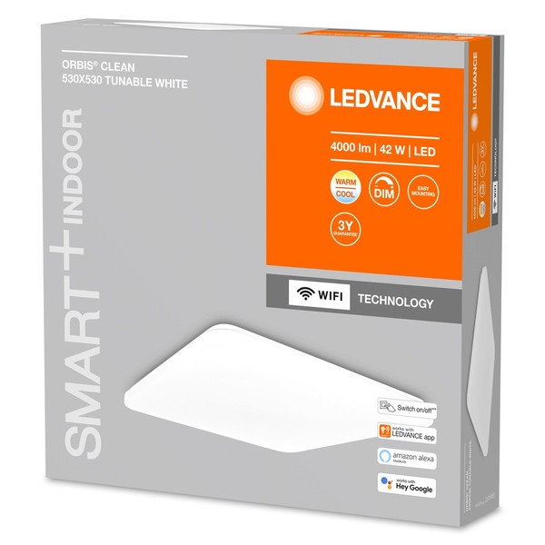 LEDVANCE SMART+ Orbis LED Deckenleuchte, Wandleuchte 53x53cm 42W Tunable White