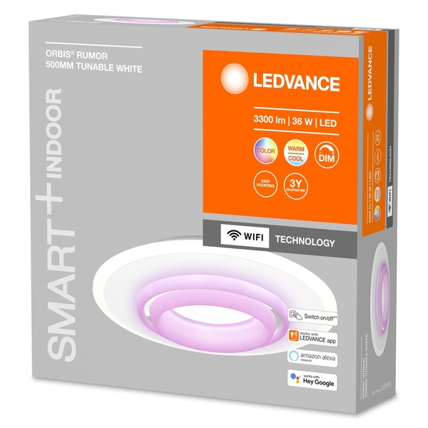 LEDVANCE SMART+ Orbis Rumor LED runde Deckenlampe 50cm 32W Tunable White dimmbar