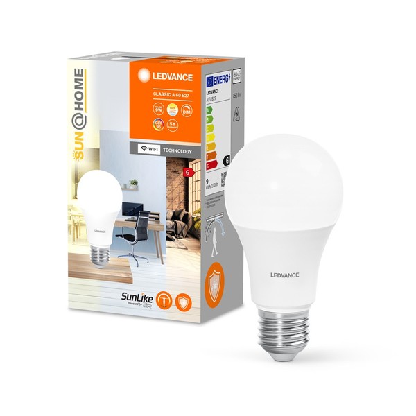 LEDVANCE SMART+ LED Lampe x Sun@Home HCL Biorythmus E27 9W 750Lm Tunable White 2200…5000K dimmbar 95Ra wie 40W