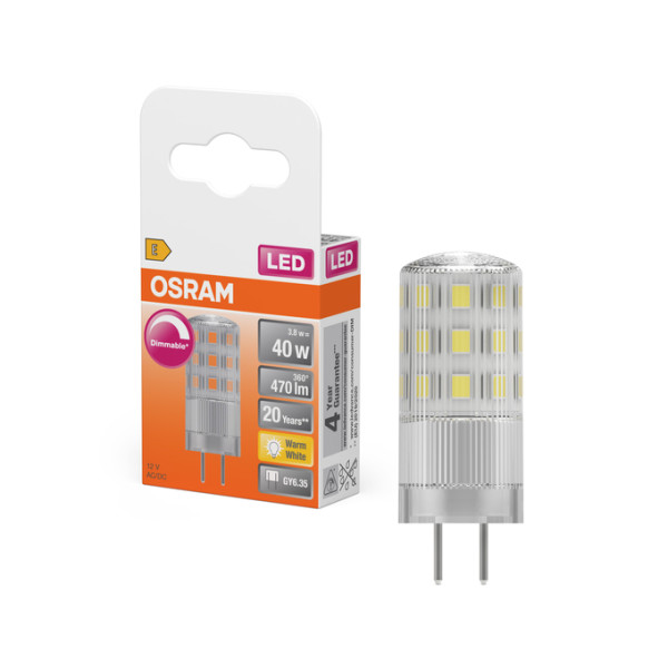OSRAM LED Lampe Pin SUPERSTAR PIN GY6.35 3,8W 470Lm warmweiss 2700K dimmbar wie 40W 4058075607255