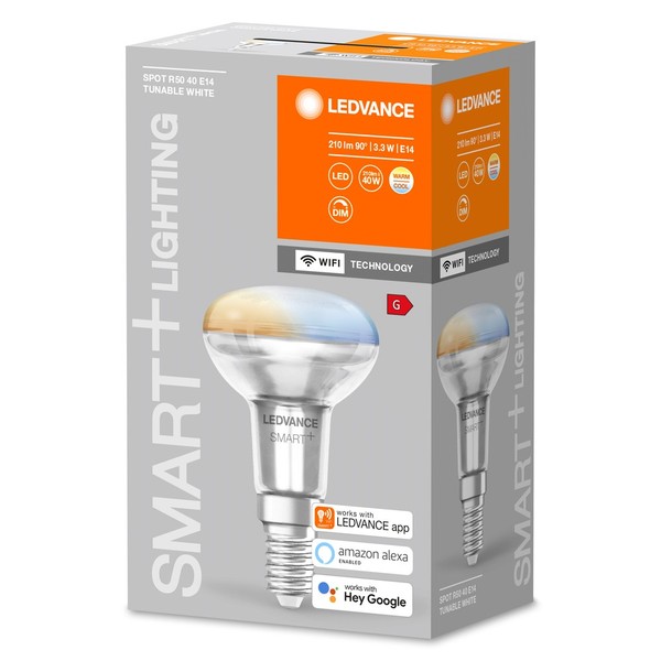 LEDVANCE LED Strahler Reflektor SMART+ R85 E14 40W 210Lm Tunable White 2700…6500K 45° dimmbar
