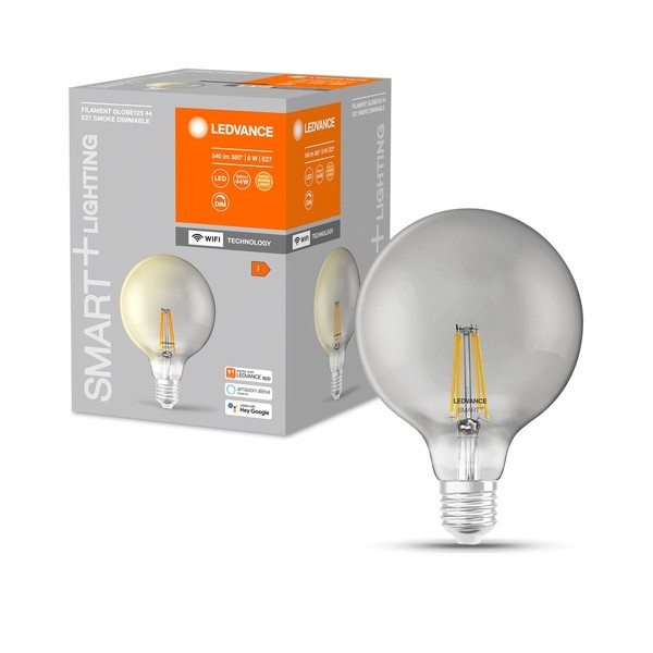 LEDVANCE SMART+ LED Globe Lampe G95 E27 Filament 6W 540Lm warmweiss 2500K dimmbar wie 44W
