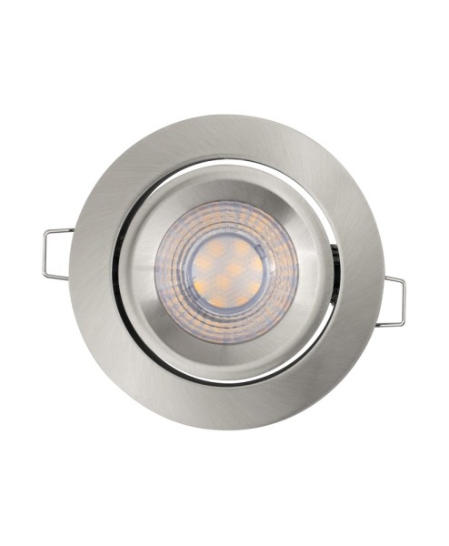 LEDVANCE Spot Set LED Simple Dim 3er-Set Einbauleuchte, Downlight nickel 4,90W warmweiss 110°