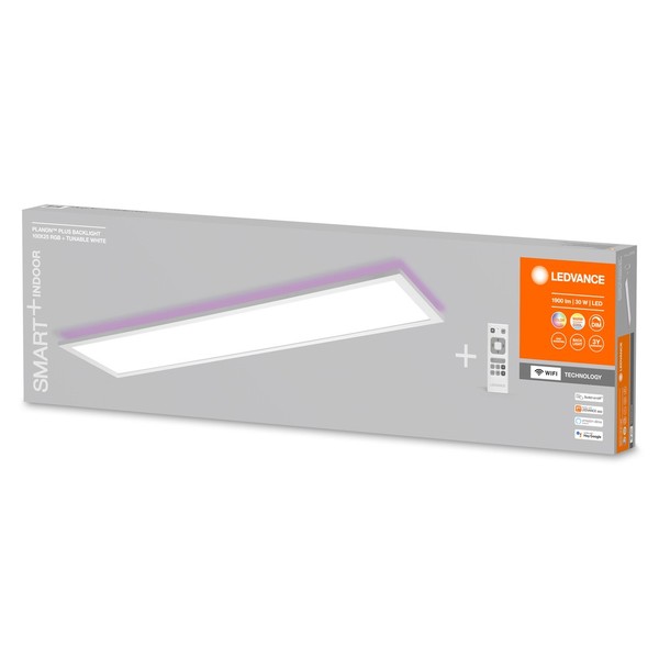 LEDVANCE SMART+ Planon Plus LED Panel 100x25cm RGBW weiss 30W Tunable White Backlight