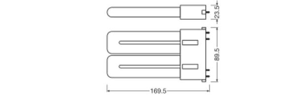 LEDVANCE DULUX LED EM KVG & AC MAINS 230V-direkt 12W 830 2G10 1350lm 3000K warmweiss wie 24W 4058075822450