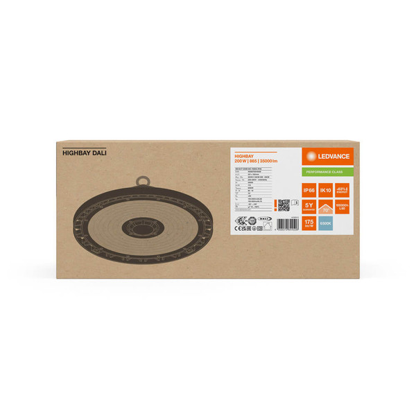LEDVANCE LED Hallenleuchte Highbay DALI P ⌀32cm 200W 35000lm Tageslichtweiss 6500K IP66 dimmbar 4058075844506