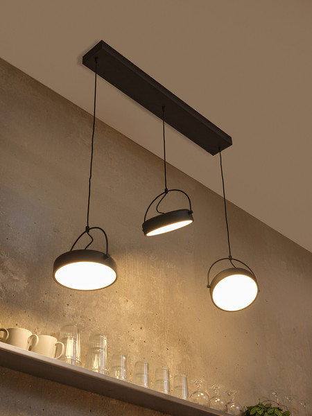 OSRAM LED Pendelleuchte Decor Puck 3XPendant LN 36W 930 Black 4058075846562