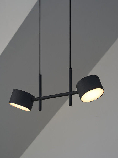 OSRAM LED Pendelleuchte Decor Kyoto 2XPendant 20W930 CLICK DIM Black Dimmbar Warm weiß 4058075846609