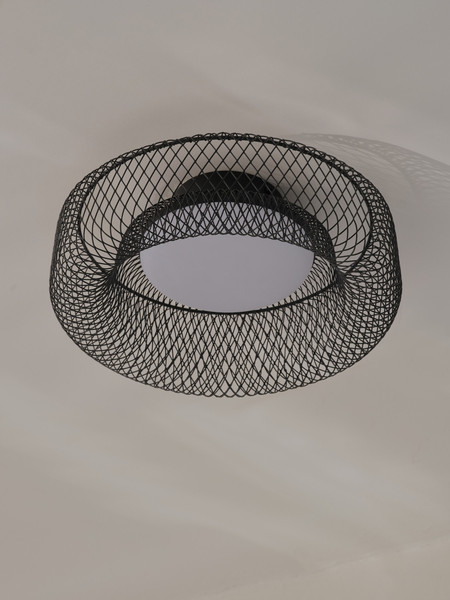 OSRAM LED Deckenleuchte Decor Mesh Ceiling 18.5W 830 Black Warm weiß 4058075847385